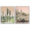 Stupell Industries Saguaro Cactus Desertscape 2 pc Framed Giclee Wall Art Set Design by Susan Bryant